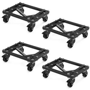 Heavy duty vehicle wheel cart kit - Capacity 6000 pounds - Lockable swivel casters and brakes - Double V-shaped iron tire skateboard - Ideal choice for mobile cars, trucks, trailers, motorcycles, boats - Garage or car store
