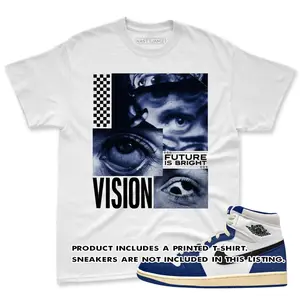 Unisex T-shirt to match  Jordan 1s Rare Air Deep Royal Blue - Vision. 100% Cotton for Casual Wear. Comfortable Summer Unisex T-Shirt to match Jordan Sneaker. Streetwear Style. urban outfitters