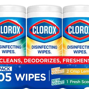 Clorox Disinfecting Wipes, Bleach-Free Multi-Surface Cleaning Wipes, Antibacterial Cleaner for Allergy Season, Fresh Scent