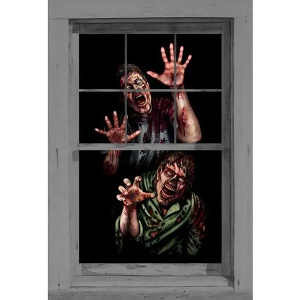 Zombie Breakout Two Male Zombies Resuable 34.5"x60" Backlit Poster