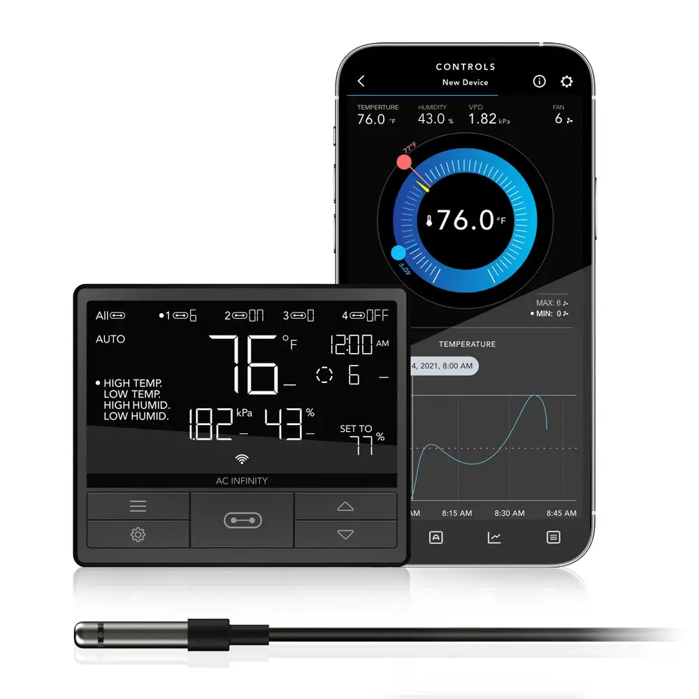 CONTROLLER 69 PRO, Smart Climate Controller UIS 4-Port, with Temp Humidity VPD Sensor CONTROLLER 69 PRO, Smart Climate Controller UIS 4-Port, with Temp Humidity VPD Sensor