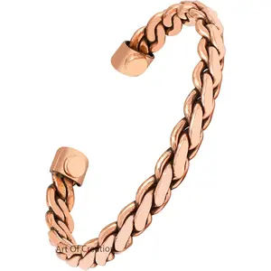 Handmade Pure Copper Bracelet For Unisex Adjustable Bracelets | Cuff And Kada For Men and Women |