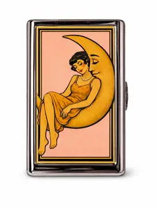 Vintage Metal Slim Pocket Organizer Tin Box - Dual-Side Mini Storage Case with Spring Clip for Cards, Cash, Tickets, Small Items (Home Organizer Gift)