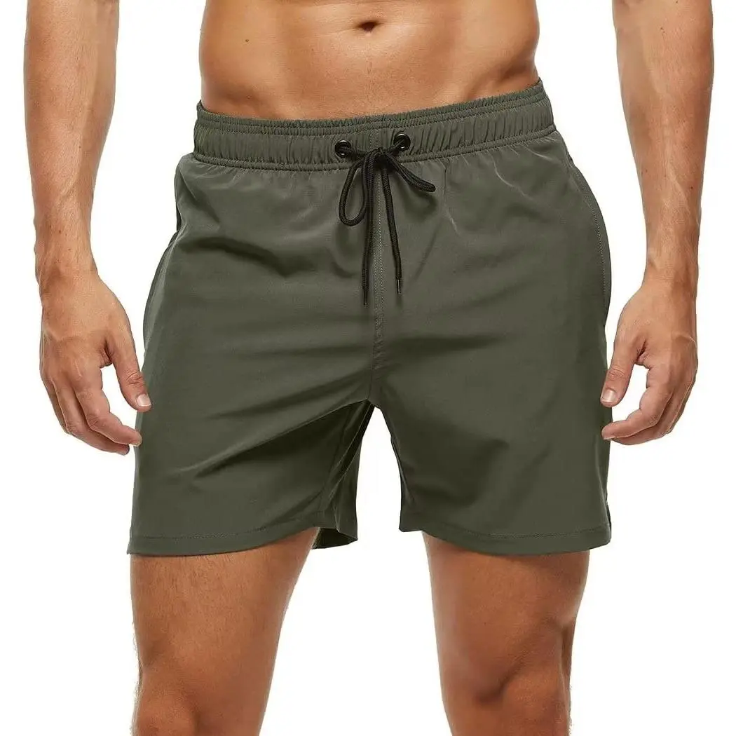 YUYANGDPB Men's Swim Trunks Quick Dry Beach Shorts with Zipper Pockets and Mesh Lining