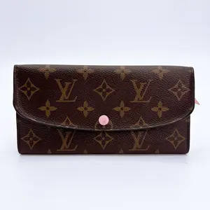 Pre-owned Louis Vuitton canvas Mini Bags Rose Ballerine Monogram Emilie Wallet