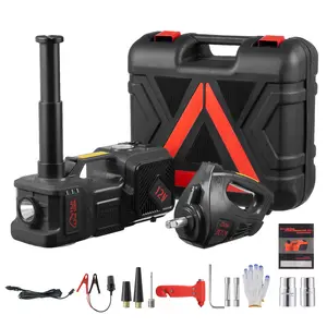 TANLOOK Electric Car Jack, 5 Ton/11023 LBS Hydraulic Car Jack, Portable Car Jack Lifting with Built-in Inflatable Pump and LED Light, Car Jack for SUV MPV Sedan Truck Change Tires Garage Repair