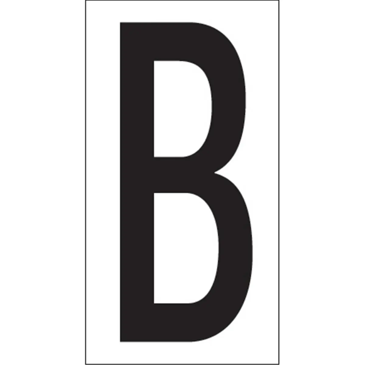 212 MAIN Permanent Glue Vinyl Warehouse Letter Labels, 3.5 in Adhesive Vinyl Decal Labels, Black & White - Case of 50