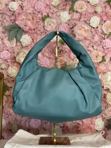 Pre-owned Bottega Veneta Calfskin leather Tote Bags Blue The Shoulder Pouch hobo tote