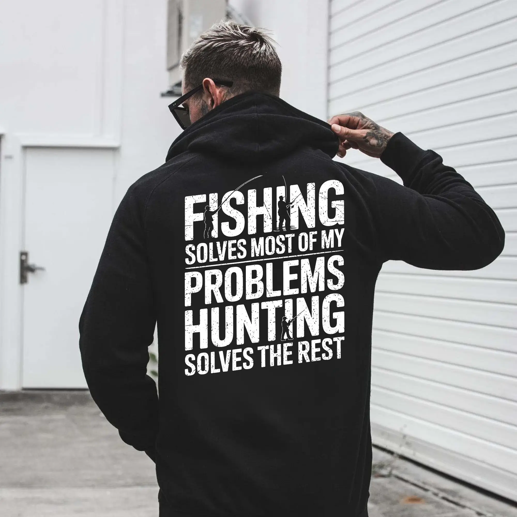 Fishing Solves Most of My Problems Hunting Solves The Rest Shirt – Funny Outdoor Fisherman & Hunter Gift – T-Shirt, Sweatshirt, Hoodie