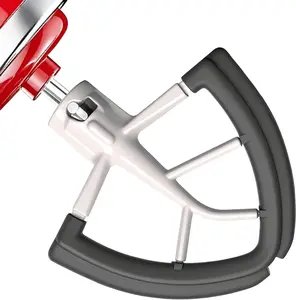 Flex Edge Beater for KitchenAid 4.5/5 Qt Tilt-Head Mixer – Flexible Silicone Edge kitchen aid paddle attachments, Auto-Scrape Bowl Scraper, For Kitchen Aid Accessories and Attachments (Gray)