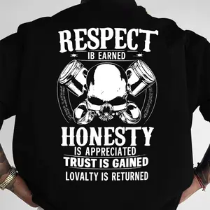 Respect Earned, Honesty Appreciated T-Shirt | Loyalty, Trust, and Integrity Graphic Tee | Bold and Motivational
