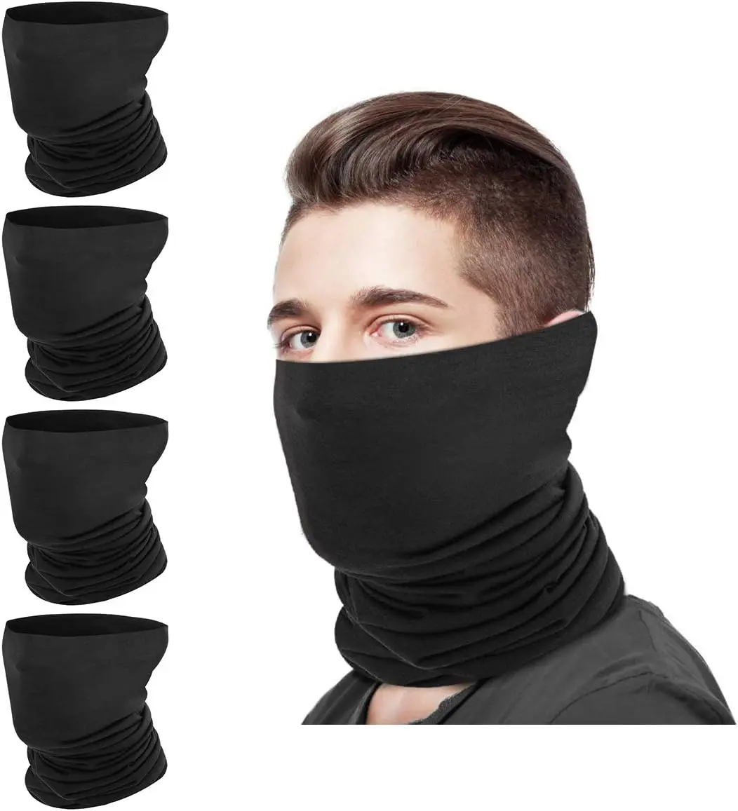 Polyester Multifunctional Gaiter Face Mask Bandana - Male Adults' Headband, Scarf, Neck Gaiter for Outdoor Biking, Paintball, Motorbike