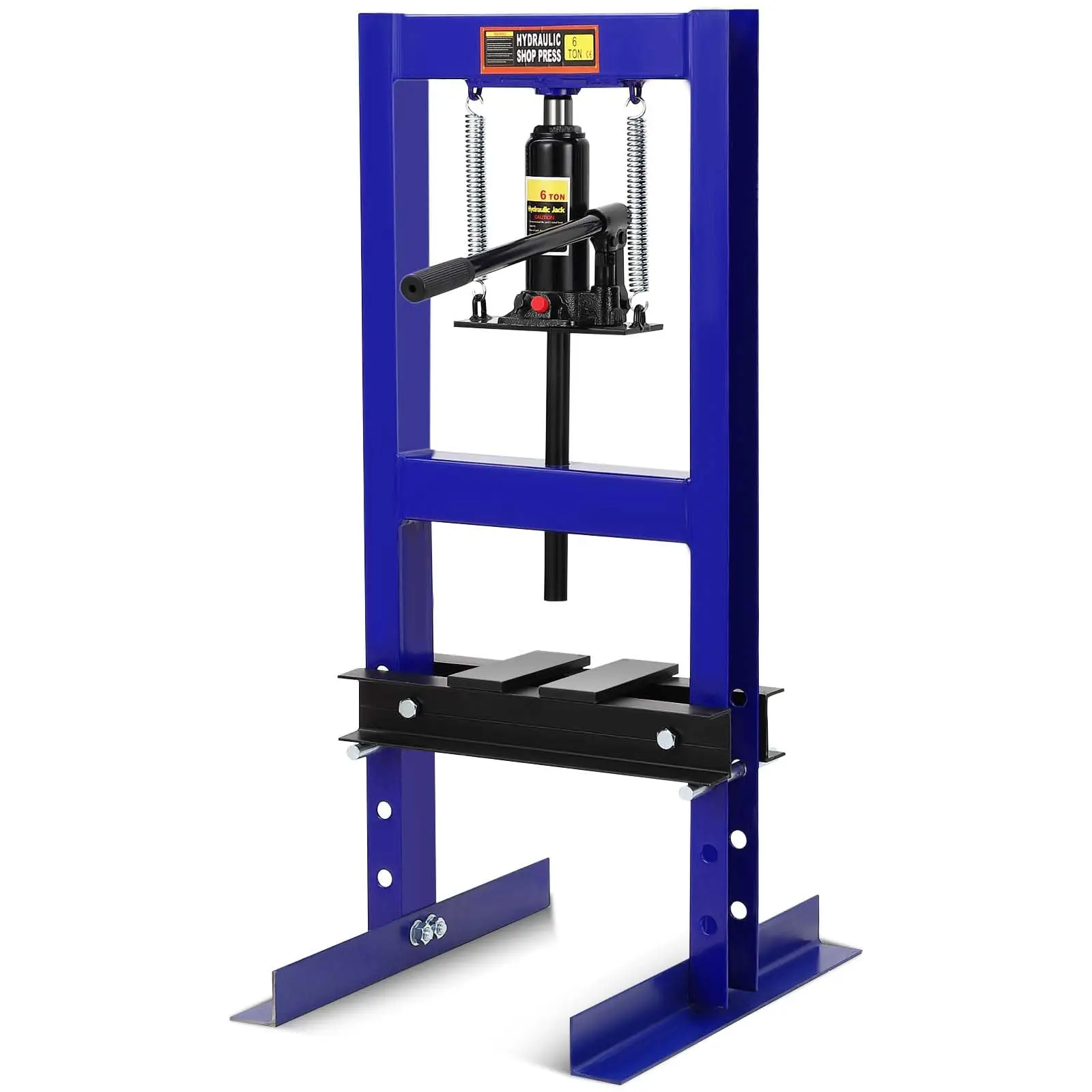 Garvee 6 Ton Hydraulic Shop Press, 6T H-Frame Garage Floor Benchtop Hydraulic Press, Adjustable Height Shop Press With Plates
