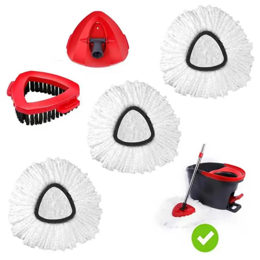 3+2 Pack Mop Head Replacement Compatible with O Ceda EasyWring Spin Mop Replace Refills for Ocedar, Deep Cleaning Machine Washable and Easy-to-Replace