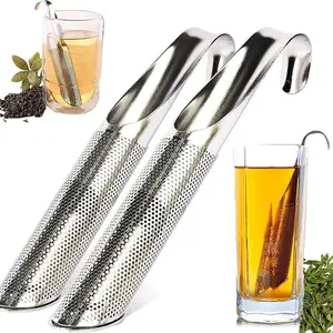2 PCS 304 Food Grade Tea Infusers - Extra Fine Mesh Strainer, Reusable Stainless Steel Long Handle Tea Steeper Diffuser for Loose Leaf Tea, Coffee, Spices, Seasonings