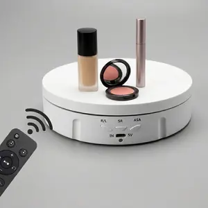 TikTok Viral 360° Rotating Display Stand with Remote, 146mm Motorized Turntable for Product Video & Live Streaming, 10kg/22lbs Capacity Ultra-Quiet Show Stand for Cosmetics Jewelry 3C Electronics