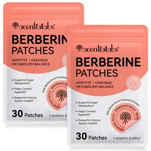 Acetinalabs Berberine Patch 60pcs (2 Bags), Gentle Skin-Friendly Breathable Design, Daily Care Patches for Health Support
