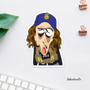 Kristi Noem South Park Meme Sticker, Political Vinyl Decal, Laptop Sticker, Kristi Noem Melting Face