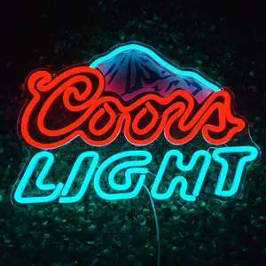 C0rs Light Neon Sign Dimmable USB Powered LED Lights with Vibrant Red & Blue Glow for Beer Bar Bedroom Man Cave Wall Decor