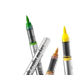 Water-based acrylic marker pen, single color refill, round barrel, smart ink control, watercolor pen for children's painting, hot-selling