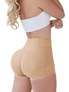 1 Count Women's Light Compression Classic Briefs, Underwear, Lace Trim Anti-Slip Panty, Boned Support Shapewear Bottoms, High Waist Anti-Curling Shorts, Butt Contraction Seam Panties, Suitable For Home Leisure Out Fashion Wear