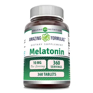 Amazing Formulas Melatonin 10 Mg Supplement | 360 Tablets | Non-GMO | Gluten-Free | Made in USA