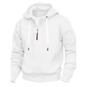 Winter American Style Thick Fleece Hoodie for Men & Women, Loose Fit Zip-Up Pullover Sweatshirt, Casual Couple Wear