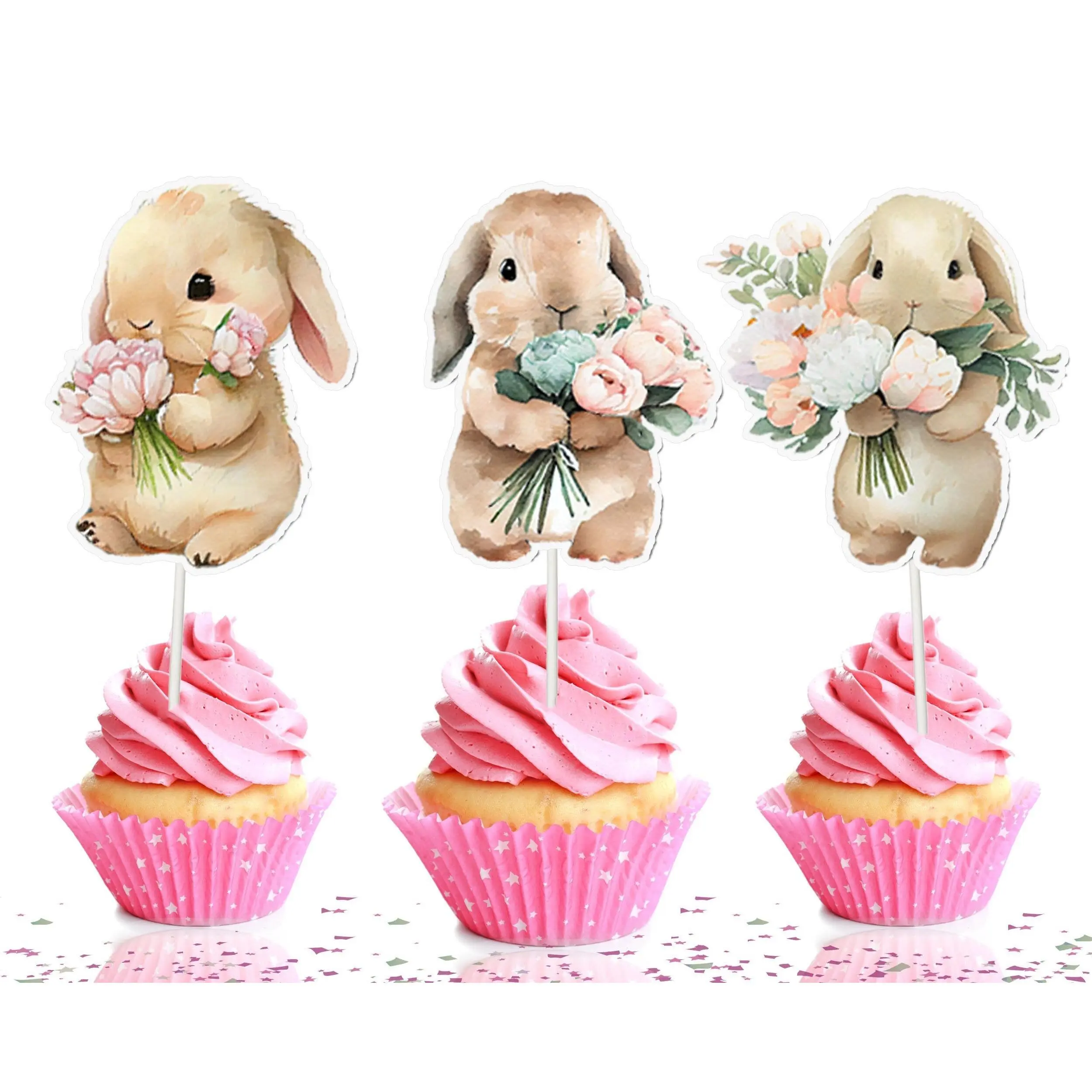 Charming Bunny Cupcake Toppers for Enchanting Desserts