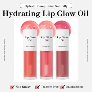 Lip Glow Oil Multi Scent Natural Tint Long Lasting Moisture For Cracked & Dry Lips 0.1 fl oz Daily Hydrating Hydrate Moisturize Moisturizing