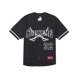 Supreme Men's Swords Baseball Jersey Black, from StockX