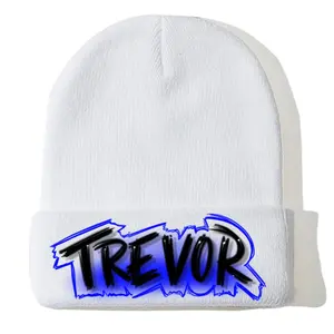 Custom airbrush beanie scratch letters