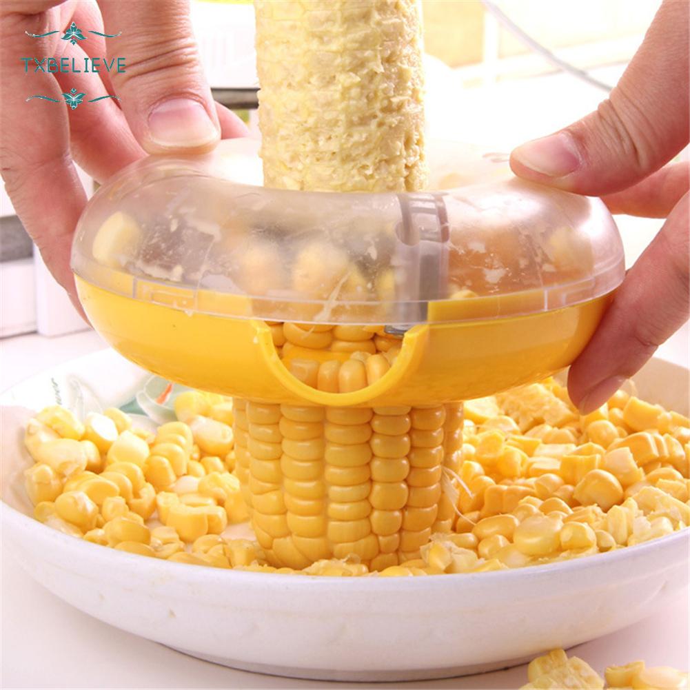 Kitchen Helper Easy Peel One Step Corn Kerneler Stripper Peeler E-z Remove Corn,Corn Kerneler Remover Cutter Peeler Stripper Thresher Kitchen Tool