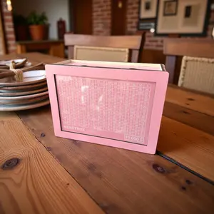 10000 Cash Vault Wooden Savings Box, 2026 New Wooden Cash Saver Money Box, Cash Saver Box, Coin Counter Piggy Bank, Money Box with Counter, Wooden Money Box with Money Target and Numbers(Pink)