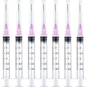 50 Pack 3ml 18Ga Industrial and Scientific Lab Consumables for Refilling Measuring Liquids Experiments Research