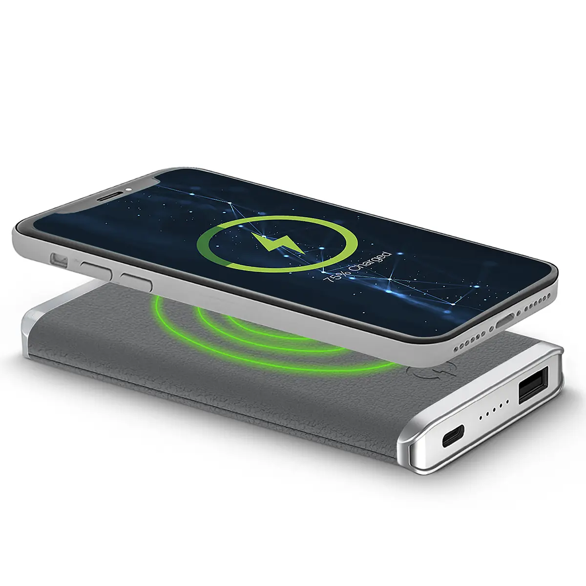 Phunkee Tree Wireless Charging Leather Power Bank Fast Charging USB Type-C Chargeable