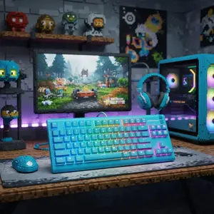 SteelSeries Apex 3 TKL Gaming Keyboard | Tenkeyless | Aqua RGB | Whisper-Quiet Gaming Switches