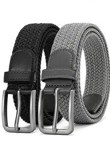 Men's Elastic Waistband, Knitted Stretch Golf Sports Belt, Baseball Belt Multiple Colors Available, Fits Casual Jeans, Breathable Comfort