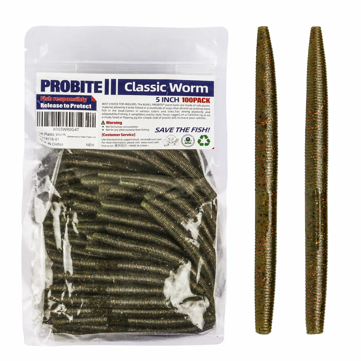 100pcs Senko Worms, 3/4/5/6" Soft Plastic Fishing Lures for Bass, Trout & Panfish - Lifelike Action Stick Bait (Multicolor) - Mega Value Pack, Cost-Effective - Ideal Fishing Gift for Anglers! Spinning Casting Rods Fish Hooks
