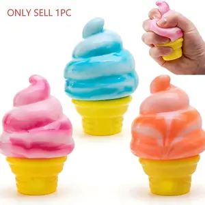 Ice Cream Squeeze Soft Toy, Sensory Relief Party Gift, Summer Stress Reduction, Relaxing Ice Cream Cone, Fun Party Favors