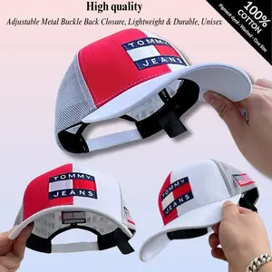 Tommy Jeans Classic Trucker Baseball Cap – Mesh Back Adjustable Snapback Hat, Urban Streetwear Style, Gorras Para Hombres