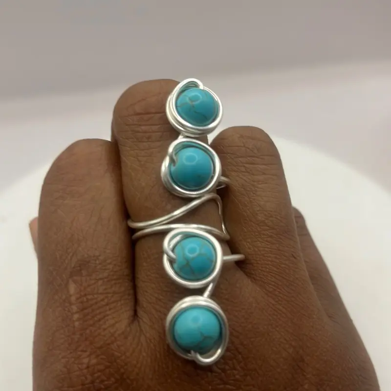 Turquoise adjustable ring