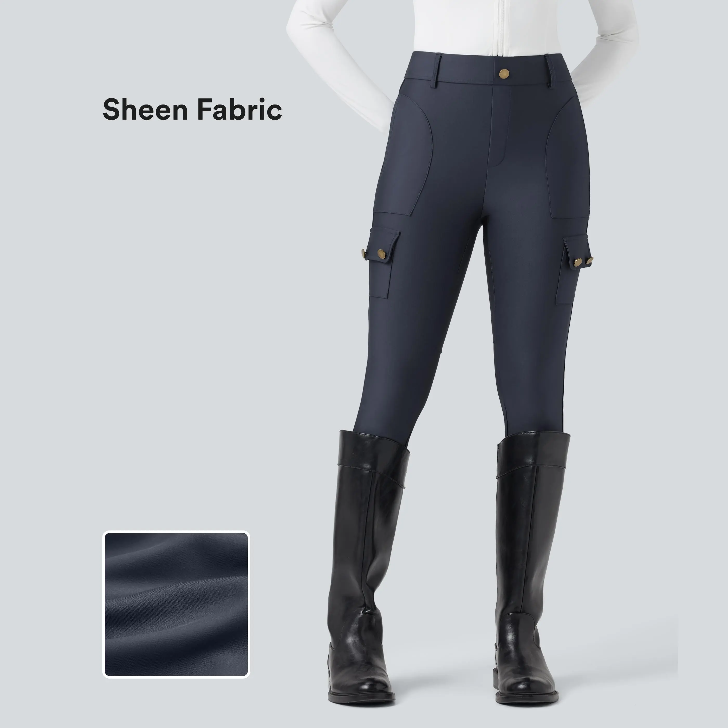 Halara High Waisted Sheen 7/8 Leggings with Pockets Halara High Waisted Sheen 7/8 Leggings with Pockets