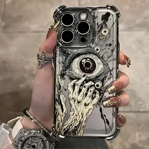 Hot Sale Evil Eye Phone Case for iPhone 17 17Air 17Promax 16 16Pro 15 15Pro 14 14Plus 13 13ProMax 12 11 PRO MAX PLUS,AIR and X XS MAX, Shockproof Transparent Soft Back Cover, Personalized Pattern Design, Ideal Gift for Friends