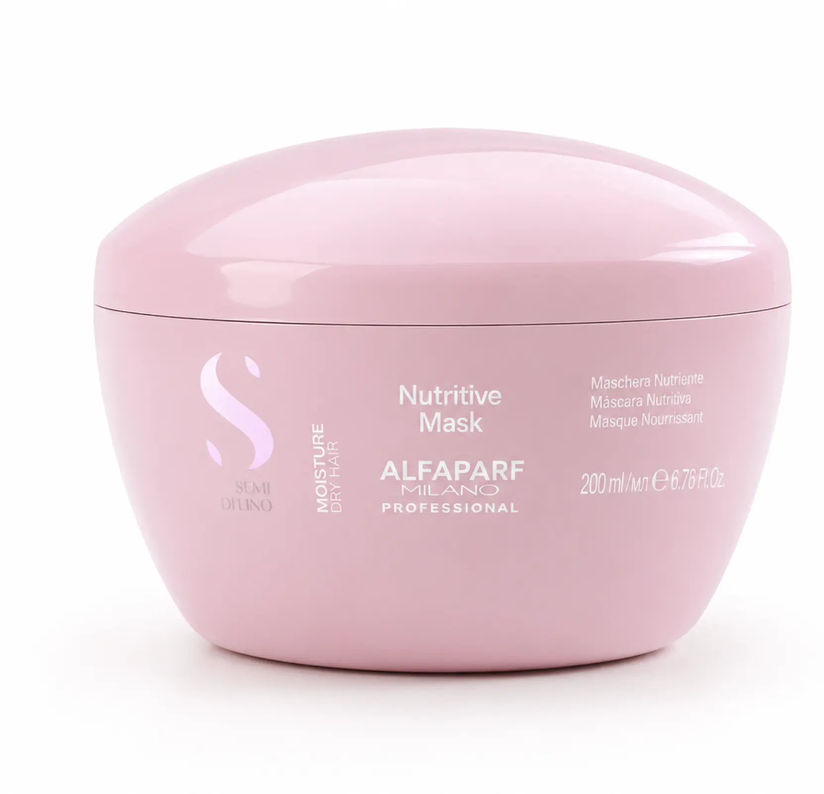 Alfaparf Milano Semi Di Lino Moisture Nutritive Hair Mask - Silky, Re-Hydrates Dry Locks, Vegan Keratin Treatment, Sulfate & Paraben-Free, 200ml Deep Conditioner, Re-Hydrates Hair, Moisturizer, Haircare, Flax Seed Hair Mask