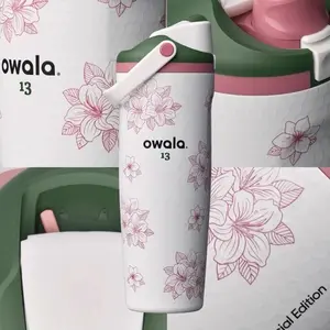 Owala FreeSip Sway 30oz Azalea 13 Zalea Masters Theme Golf Water Bottle NEW Gift
