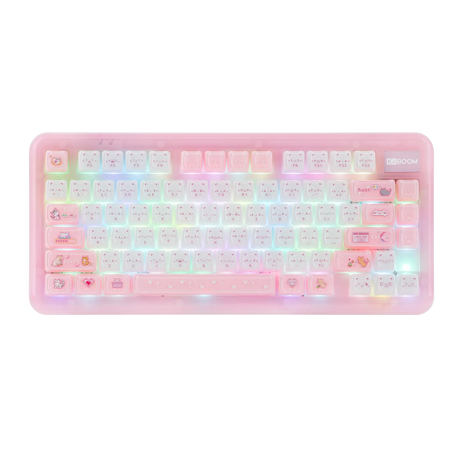 KiiBoom Phantom81 Lite 75% Gasket Mechanical Keyboard Wireless Hot-Swappable QMK&VIA Programmable thocky Keyboard Tri-Mode 2.4G/BT5.0/USB-C RGB Backlights gaming accessories creamykeyboards TikTokShopBlackFriday