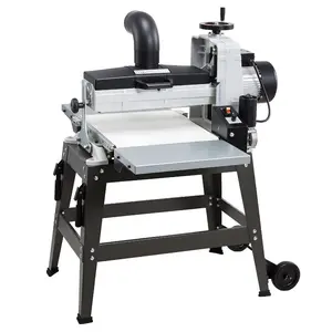 summervibes VEVOR 16 Drum Sander with Stand Extension Tables, 1.5HP 1720RPM Dual Motor Drum Sander for Woodworking - Variable Speed Conveyor Belt, 4 Dust Collection Port for Cabinet Furniture Finishing, 1.5Hp Power, Cabinet Finishing