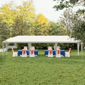 10'x30' Heavy-Duty Party Tent with 8 Removable Sidewalls, All-Weather Waterproof Canopy for Weddings, Camping, Patio, and Outdoor Events - Easy Setup and Durable Design