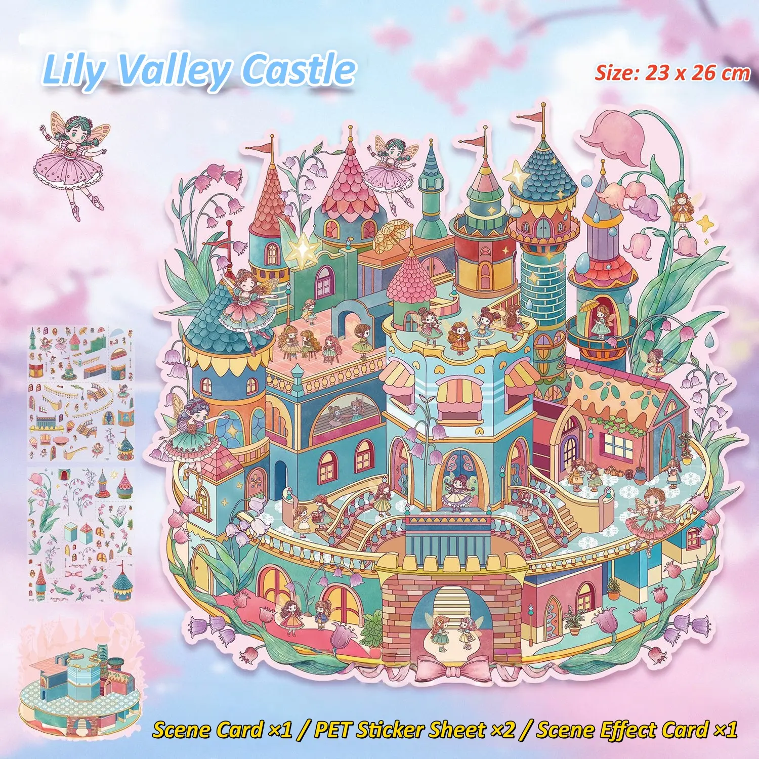 Cute Cartoon Candy House Theme Stickers - Waterproof Self-Adhesive Decorative Decals, Scrapbooking & Stamping Accessories for Gift Wrapping, DIY Crafts, Perfect for Kids