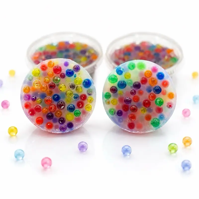2-Pack Water Beads Picky Pad Squishes Fidget Toy - Hand Fidget, Sensory Stress Reliever, Anxiety Relief Products, Decompression Squeeze, Stress Relief Gadget for ADHD, Skin Picking Aid